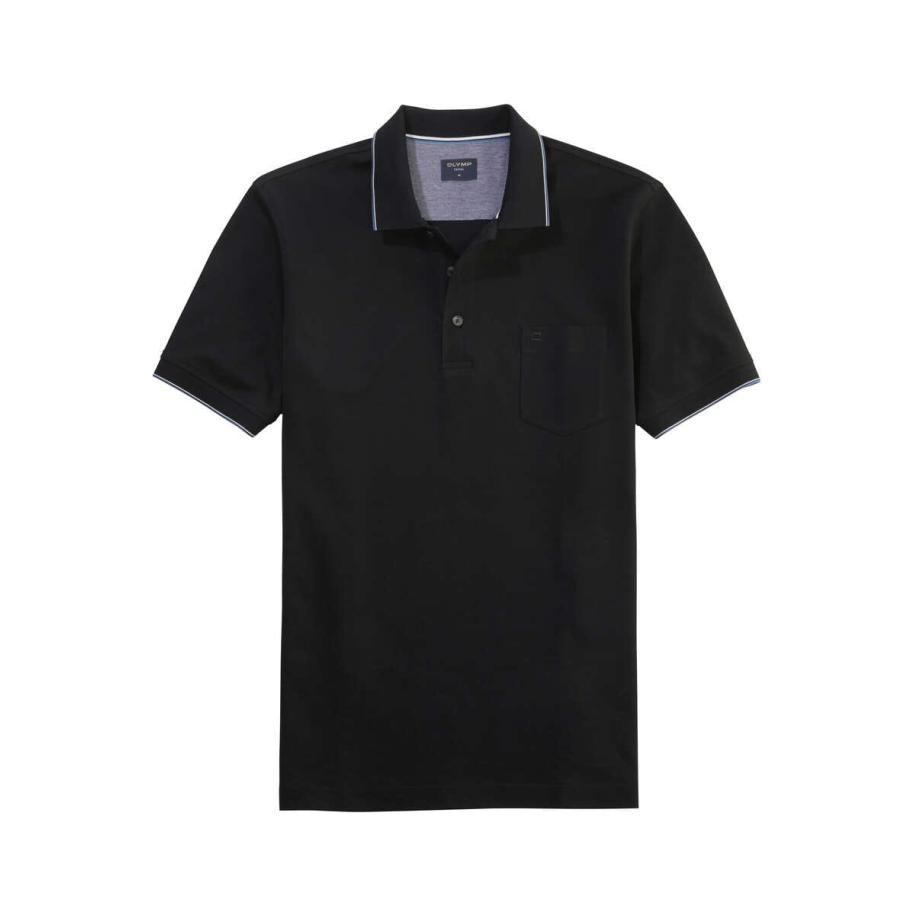 OLYMP Casual Polo shirt Korte mouw zwart Zwart