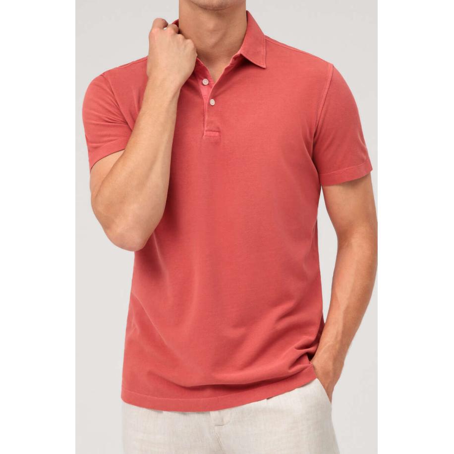 OLYMP Casual Polo shirt Korte mouw rozenhout Roze