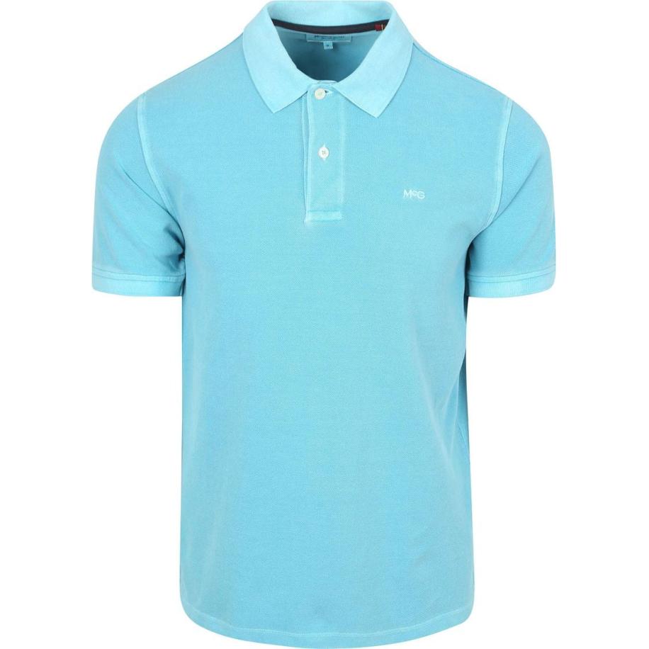 McGregor Piqué Polo Aqua Blauw Blauw