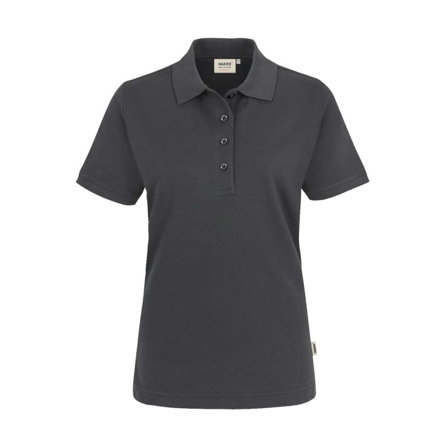HAKRO 218 Dames Poloshirt antraciet, Effen Grijs