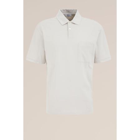 Blue Ridge heren polo met structuur - Regular fit - Lichtgrijs - Katoen - Maat: M