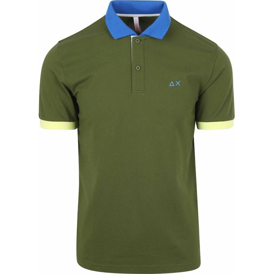 Sun68 Poloshirt Color Way Donkergroen Groen