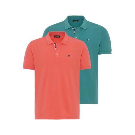 Cool Hill Cool Hill Shirt groen / lichtrood