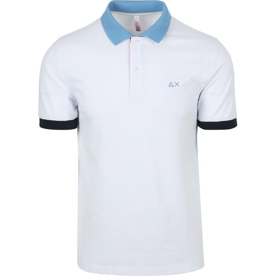 Sun68 Poloshirt Color Way Wit Wit
