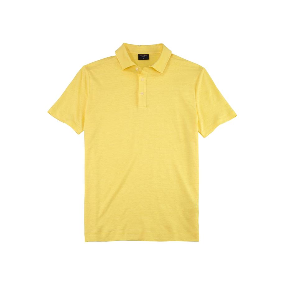 OLYMP Casual Polo shirt Korte mouw geel Geel