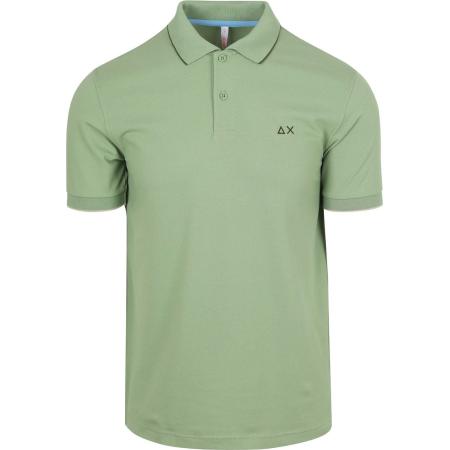 Sun68 Poloshirt Small Stripe Collar Lichtgroen