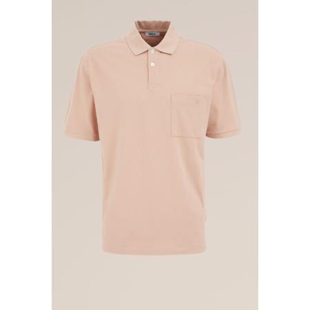 Blue Ridge heren polo met structuur - Regular fit - Zalmroze - Katoen - Maat: M