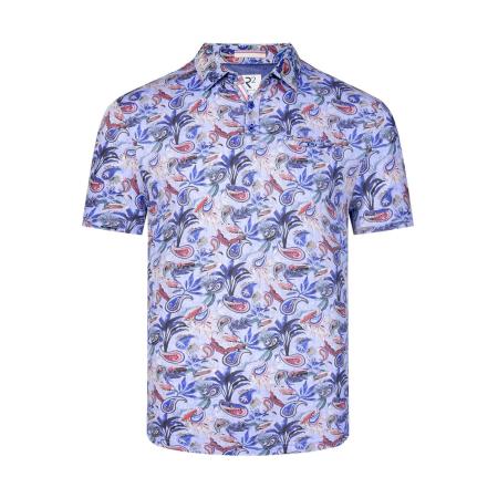 R2 Amsterdam Polo shirt Korte mouw blauw