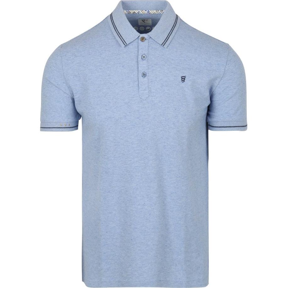 R2 Amsterdam Polo Soft Solid Light Blue Blauw