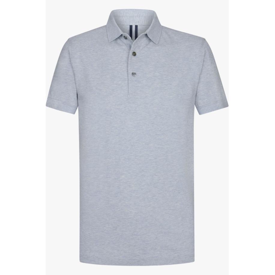 Profuomo Polo shirt Korte mouw lichtblauw Blauw