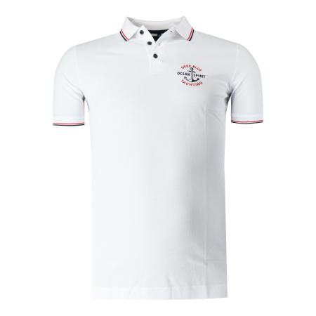 Marvelis Casual Polo shirt Korte mouw wit