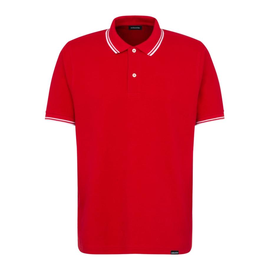 Seidensticker Polo shirt Korte mouw rood Rood