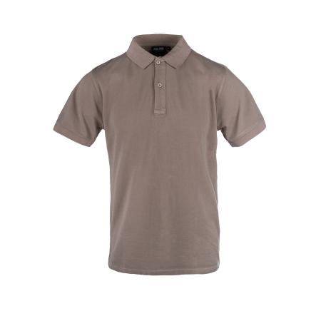 Poolman poolman Shirt Polo Uni Garment Dye Classic Fit bruin / stone grey