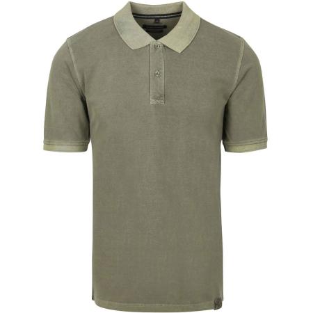 Casa Moda Polo Piqué Garment Dye Olijfgroen