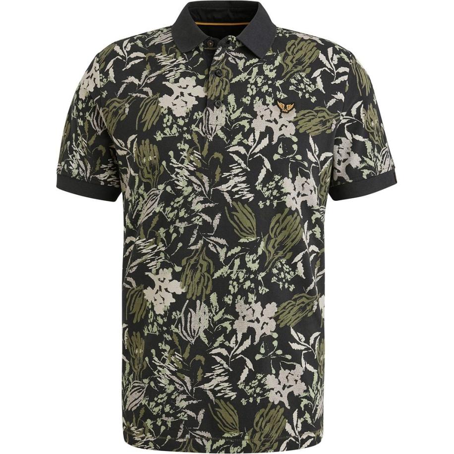 PME Legend Poloshirt Piqué Print Navy Multicolor