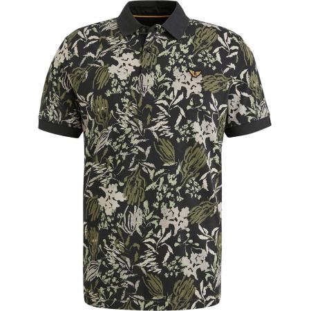 PME Legend Poloshirt Piqué Print Navy