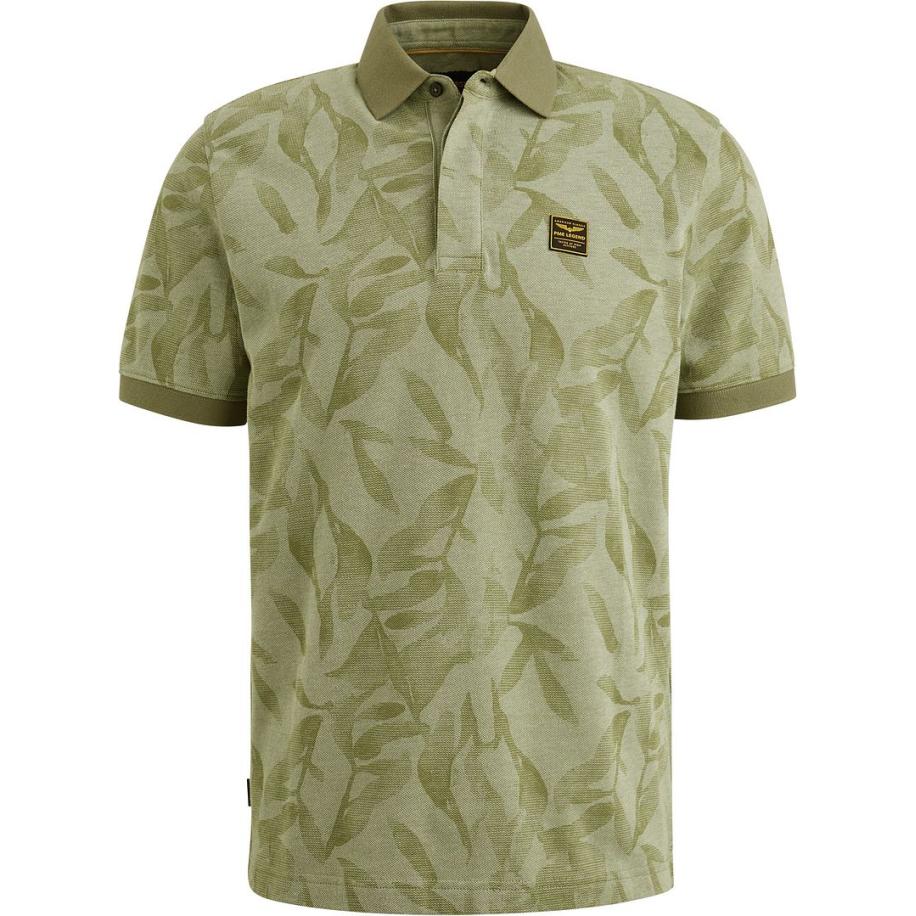PME Legend Poloshirt Piqué Print Groen Groen