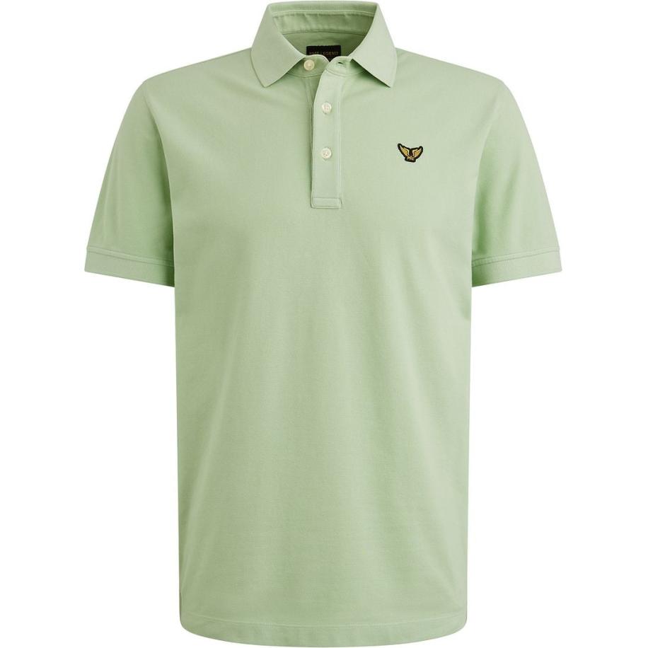 PME Legend Polo Piqué Garment Dye Lichtgroen Groen