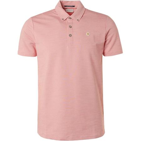 No Excess Polo Pique Melange Roze