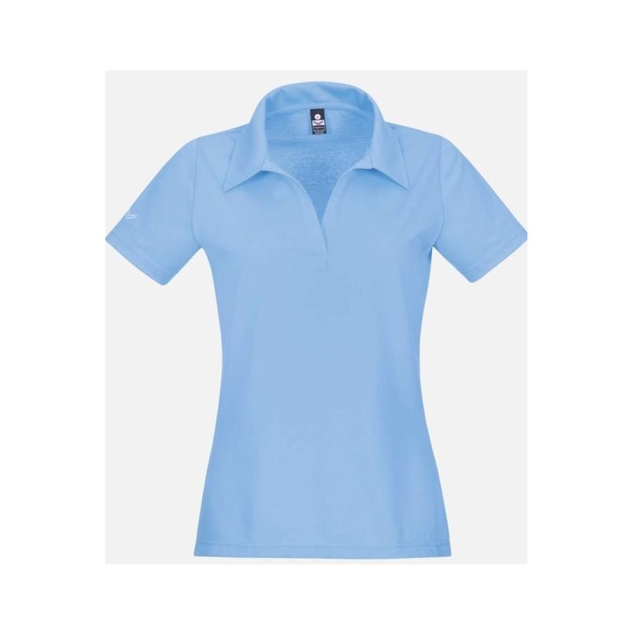 TRIGEMA Dames Poloshirt lichtblauw, Effen Blauw