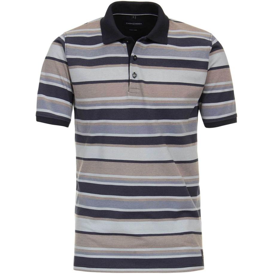 Casa Moda Poloshirt Blauw Multicolor
