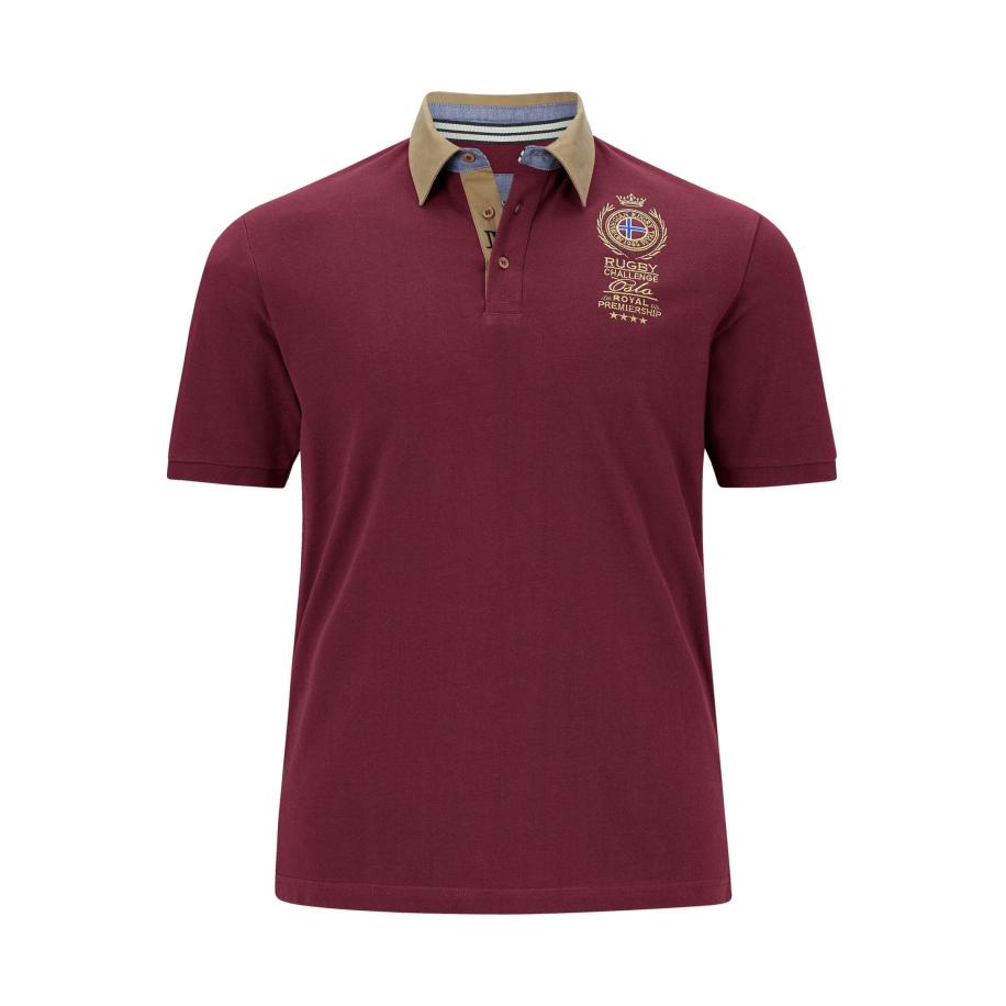 Jan Vanderstorm Polo shirt Korte mouw rood Rood