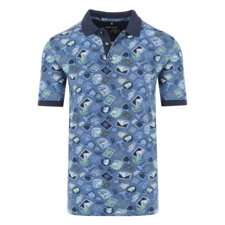 Marvelis Casual Polo shirt Korte mouw blauw
