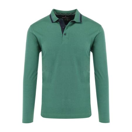 Marvelis Casual Poloshirt lange mouw kristalgroen, Effen