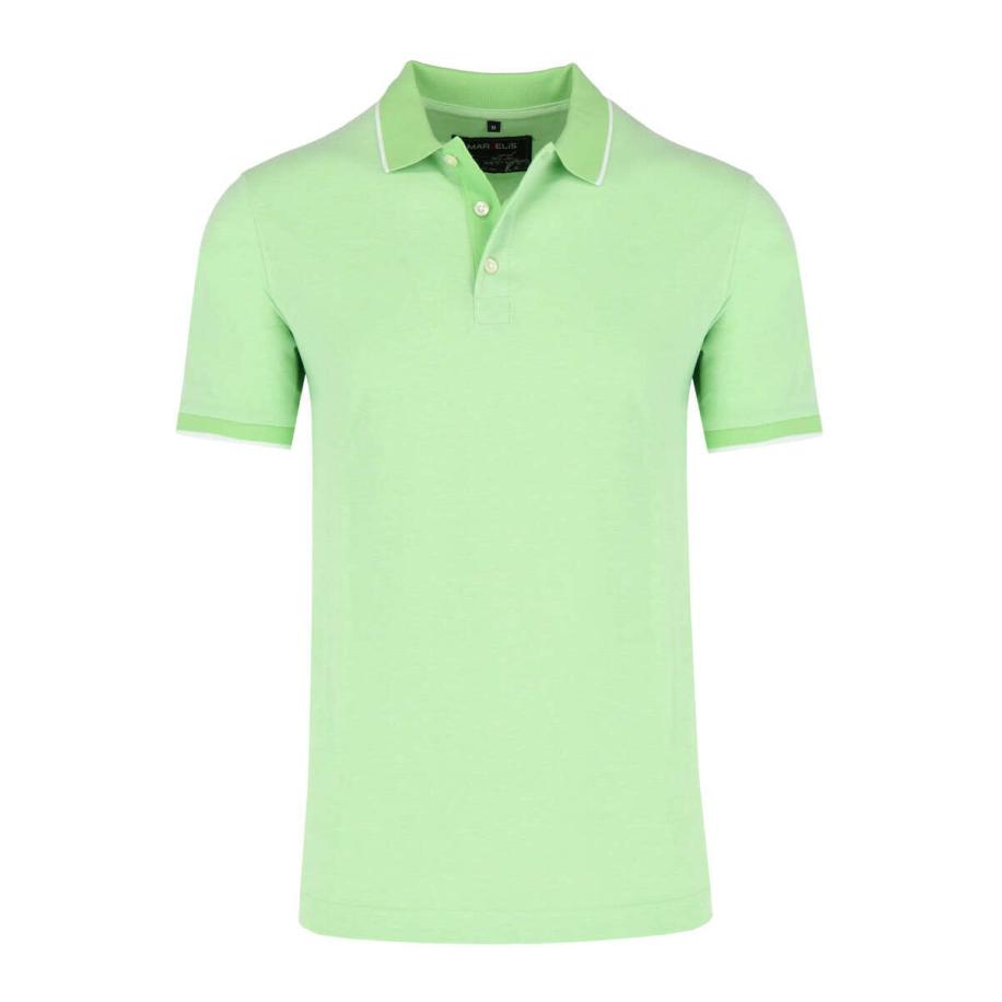 Marvelis Casual Polo shirt Korte mouw lichtgroen Groen