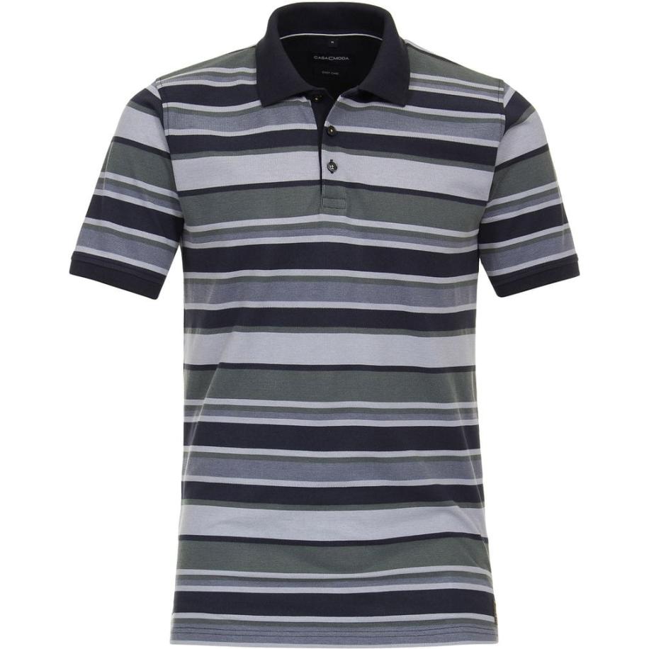 Casa Moda Poloshirt Streep Groen Groen