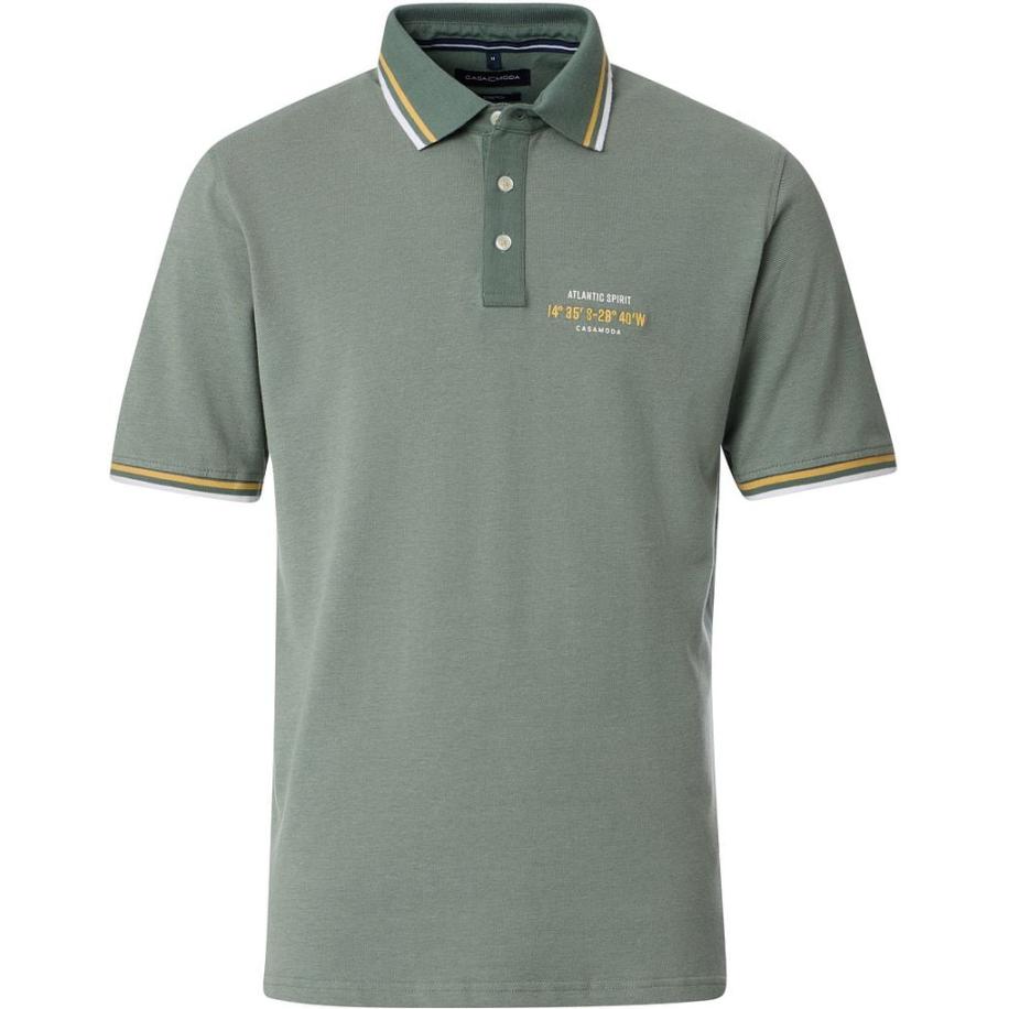 Casa Moda Poloshirt Logo Groen Groen