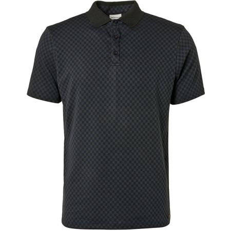 No Excess Polo Geblokt Patroon Zwart Navy