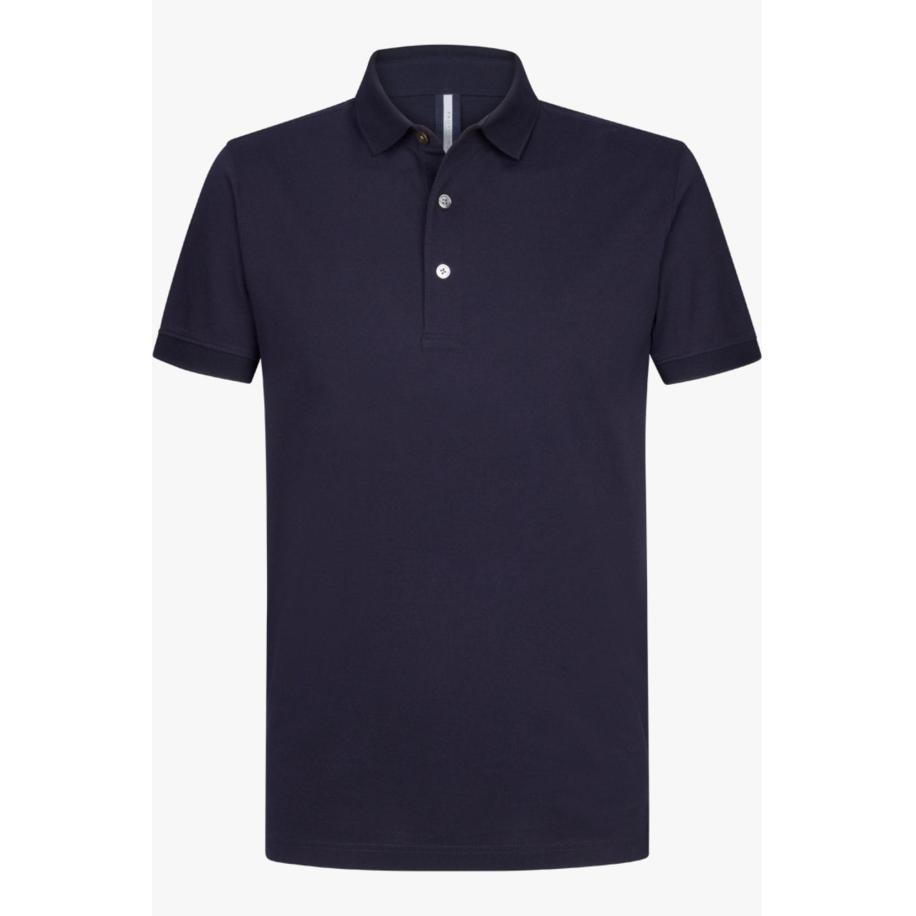 Profuomo Polo shirt Korte mouw donkerblauw Blauw