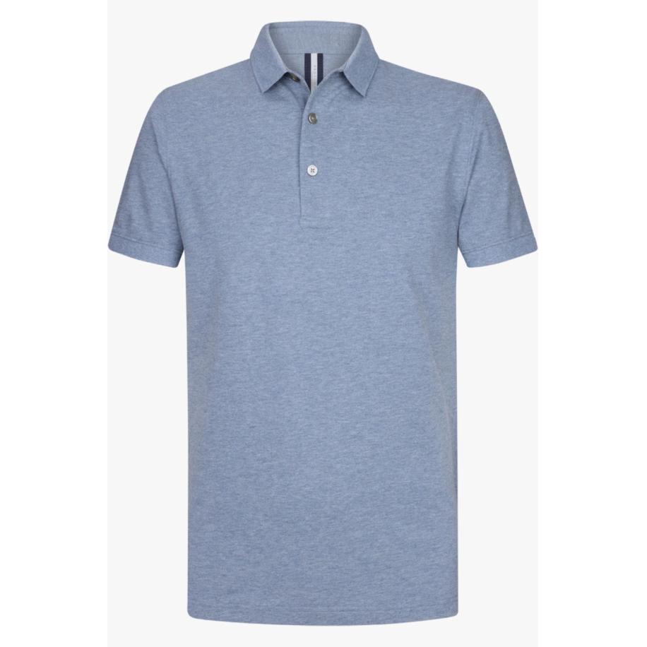 Profuomo Polo shirt Korte mouw middenblauw Blauw