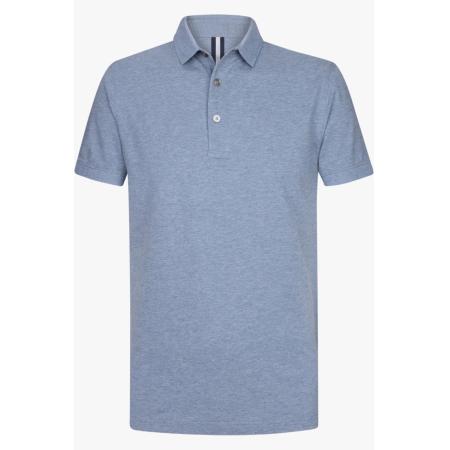 Profuomo Polo shirt Korte mouw middenblauw