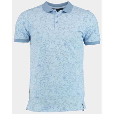 Scotland Blue Polo korte mouw philip polo all over print 25108ph12sb/210 light blue
