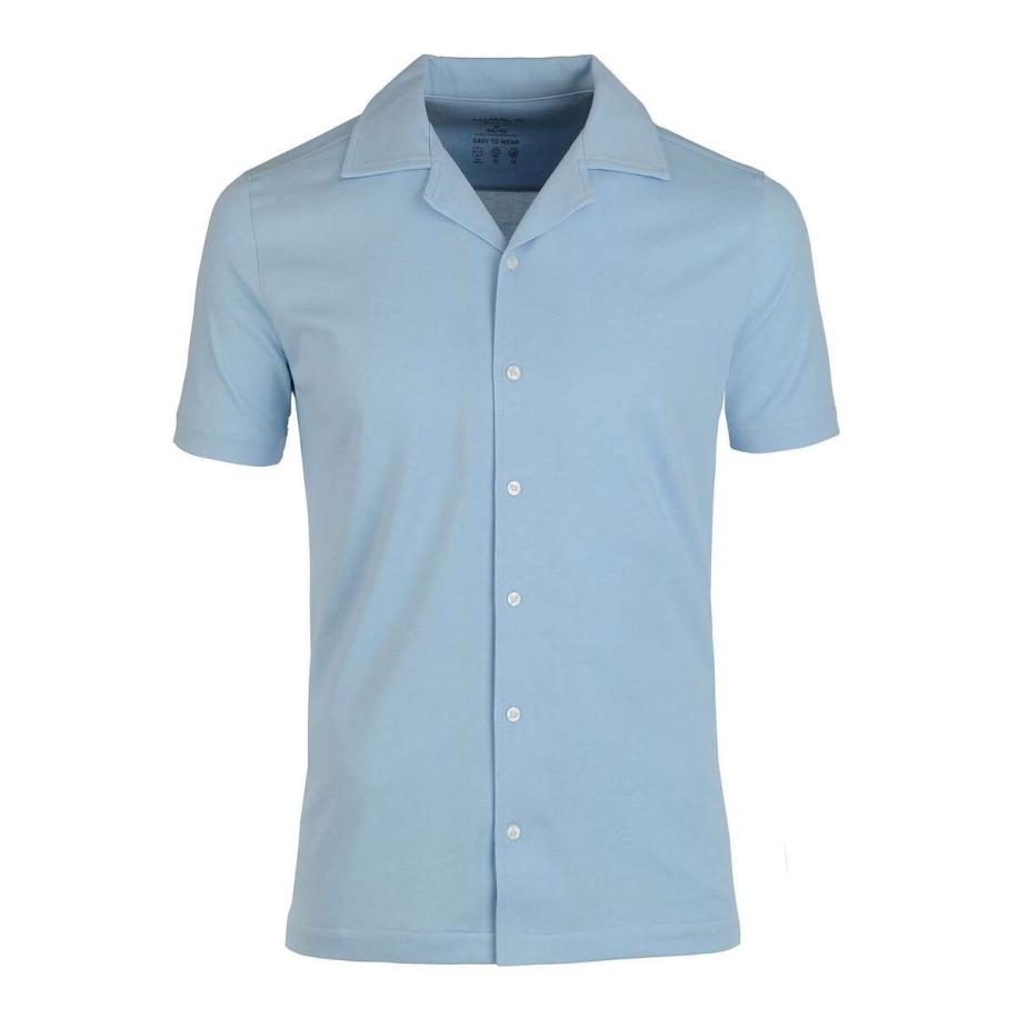 Marvelis Performance Overhemd Korte mouw lichtblauw Blauw