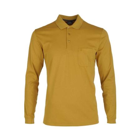 RAGMAN Poloshirt lange mouw maïs, Effen