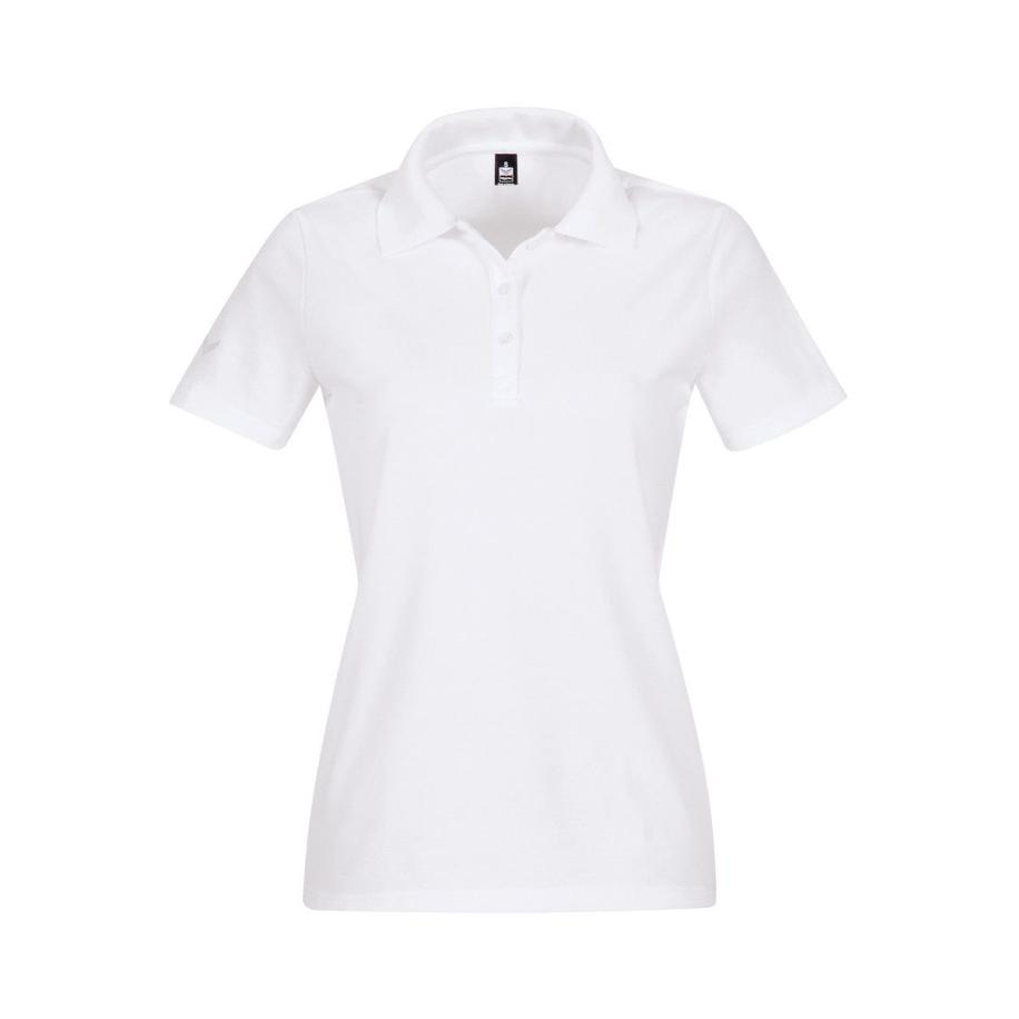 TRIGEMA Dames Poloshirt wit, Effen Wit