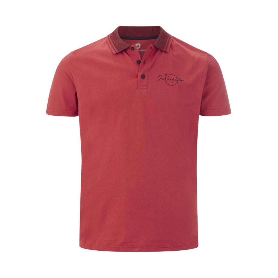 Jan Vanderstorm Polo shirt Korte mouw rood -