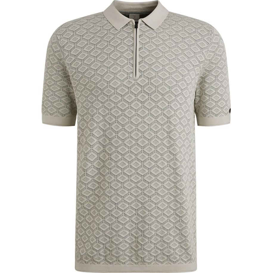 Cast Iron Half-Zip Polo Structure Ecru Bruin