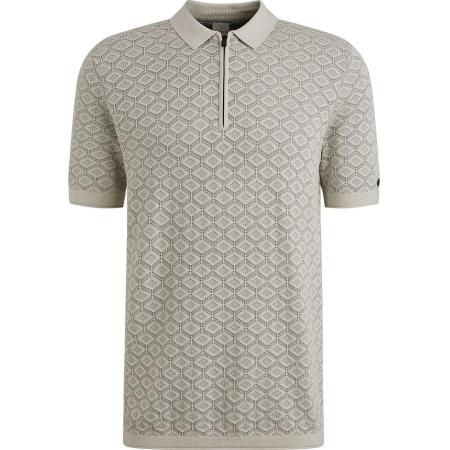 Cast Iron Half-Zip Polo Structure Ecru