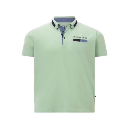 Charles Colby Polo shirt Korte mouw lichtgroen