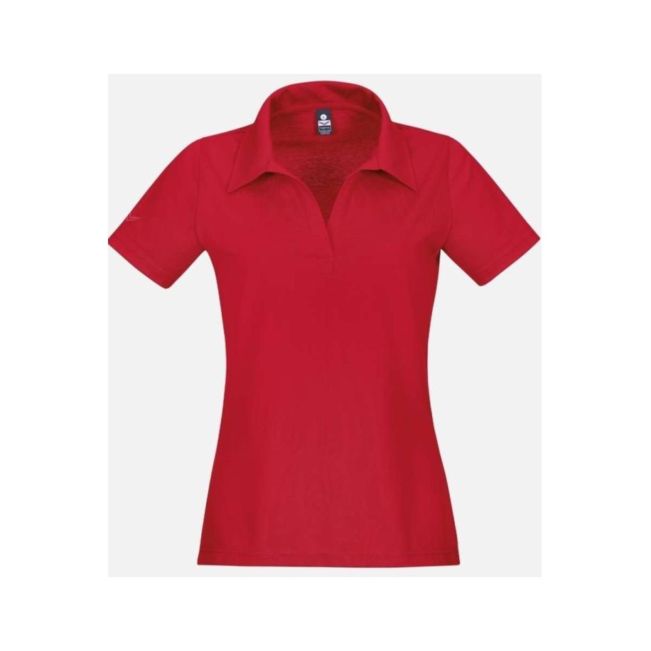 TRIGEMA Dames Poloshirt rood, Effen Rood