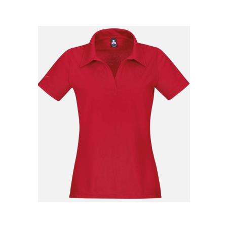 TRIGEMA Dames Poloshirt rood, Effen