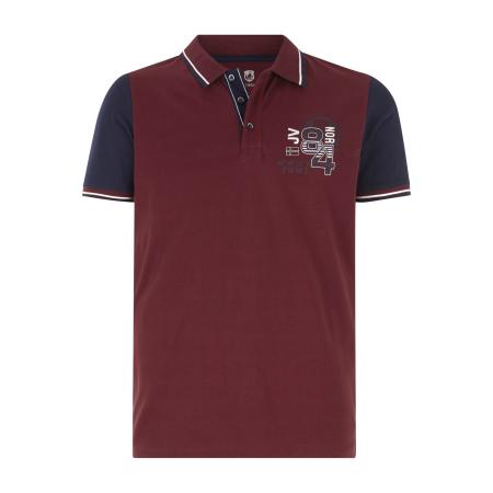 Jan Vanderstorm Polo shirt Korte mouw donkerrood