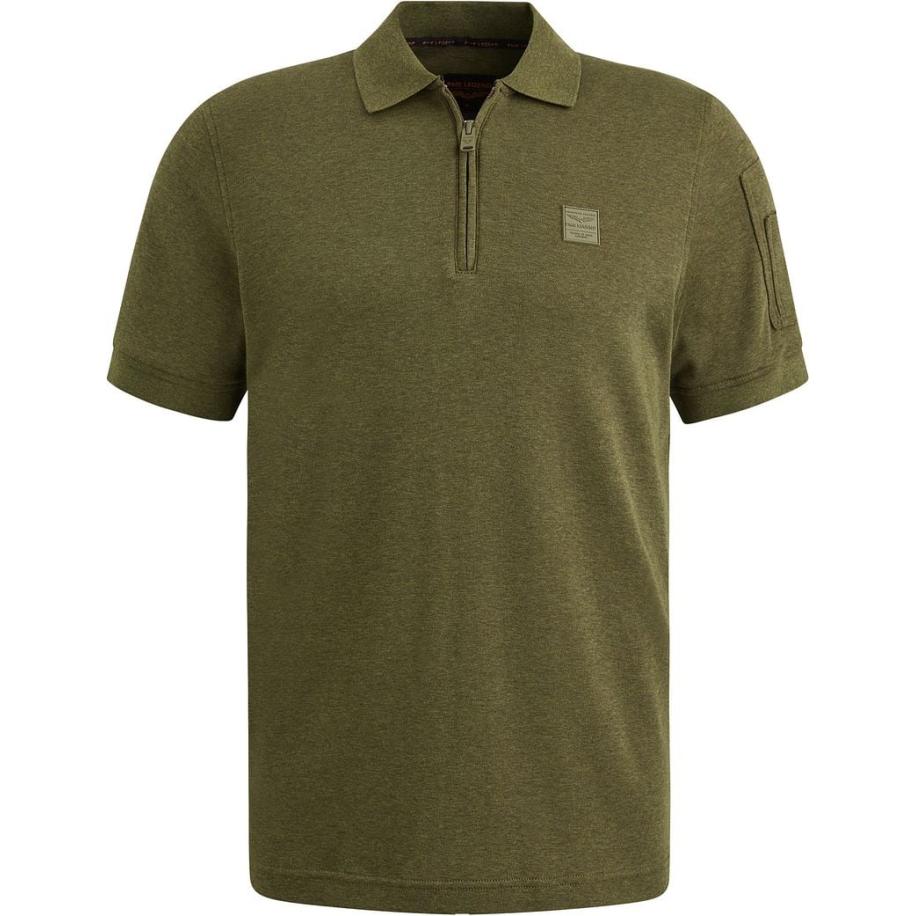 PME Legend Half-Zip Poloshirt Interlock Olijfgroen Groen
