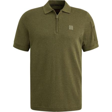 PME Legend Half-Zip Poloshirt Interlock Olijfgroen