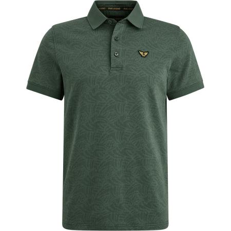 PME Legend Poloshirt Jacquard Jersey Olijfgroen