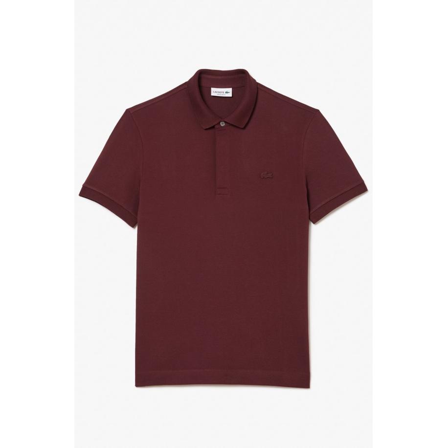 Lacoste Polo shirt wijnrood, Effen Rood